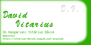 david vitarius business card